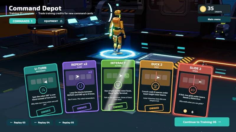 The Command Depot, where new command blocks are collected